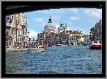 Canal, Grande, Łodzie, Jachty, Fragment, Wenecji