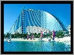 Dubaj, Lato, Żaglówki, Hotel Jumeirah Beach