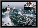 Queen Mary 2, Wzburzone, Morze