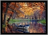 Jesień, Rzeka, Łódka