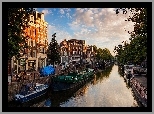 Zachód, Słońca, Amsterdam