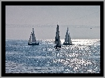 Żaglówki, Most, Jezioro