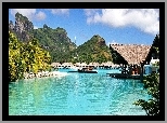 Góry, Morze, Domki, Łodzie, Bora Bora