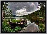 Łódka, Jezioro, Góry, Lasy