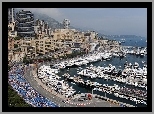 Monako, Panorama, Miasta, Port, Jachty, Statki