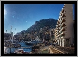 Monako, Monte Carlo, Miasto, Morze, Jachty