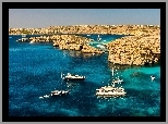 Morze, Jachty, Skały, Malta