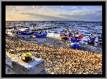 Polska, Jarosławiec, Morze, Plaża, Kutry
