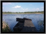 Jezioro, Pomost, Łódki