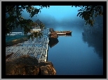 Jezioro, Pomost, Łódki