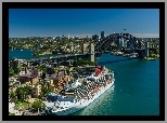 Statek, Most, Sydney, Port, Panorama, Miasta