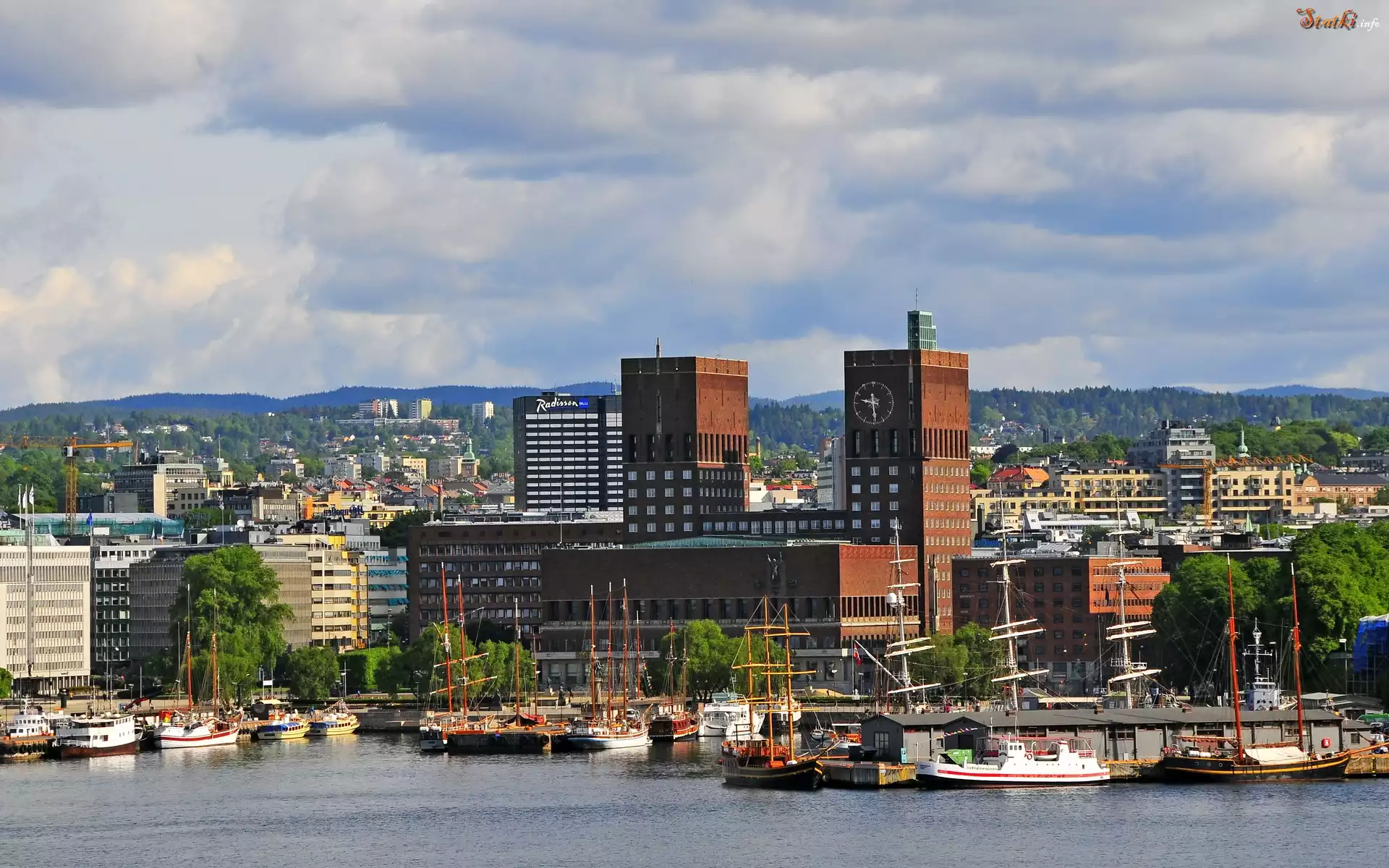 Miasto, W, Norwegi, Żaglowce
