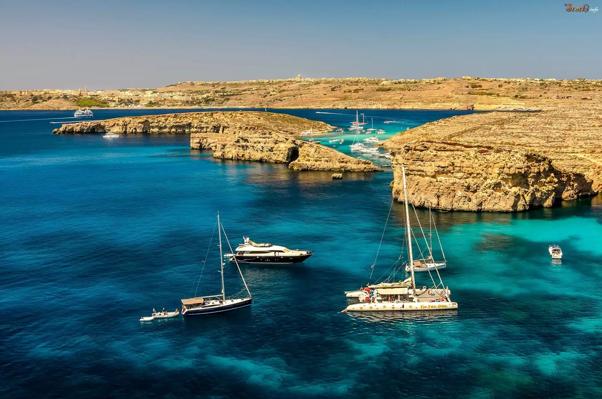 Morze, Jachty, Skały, Malta