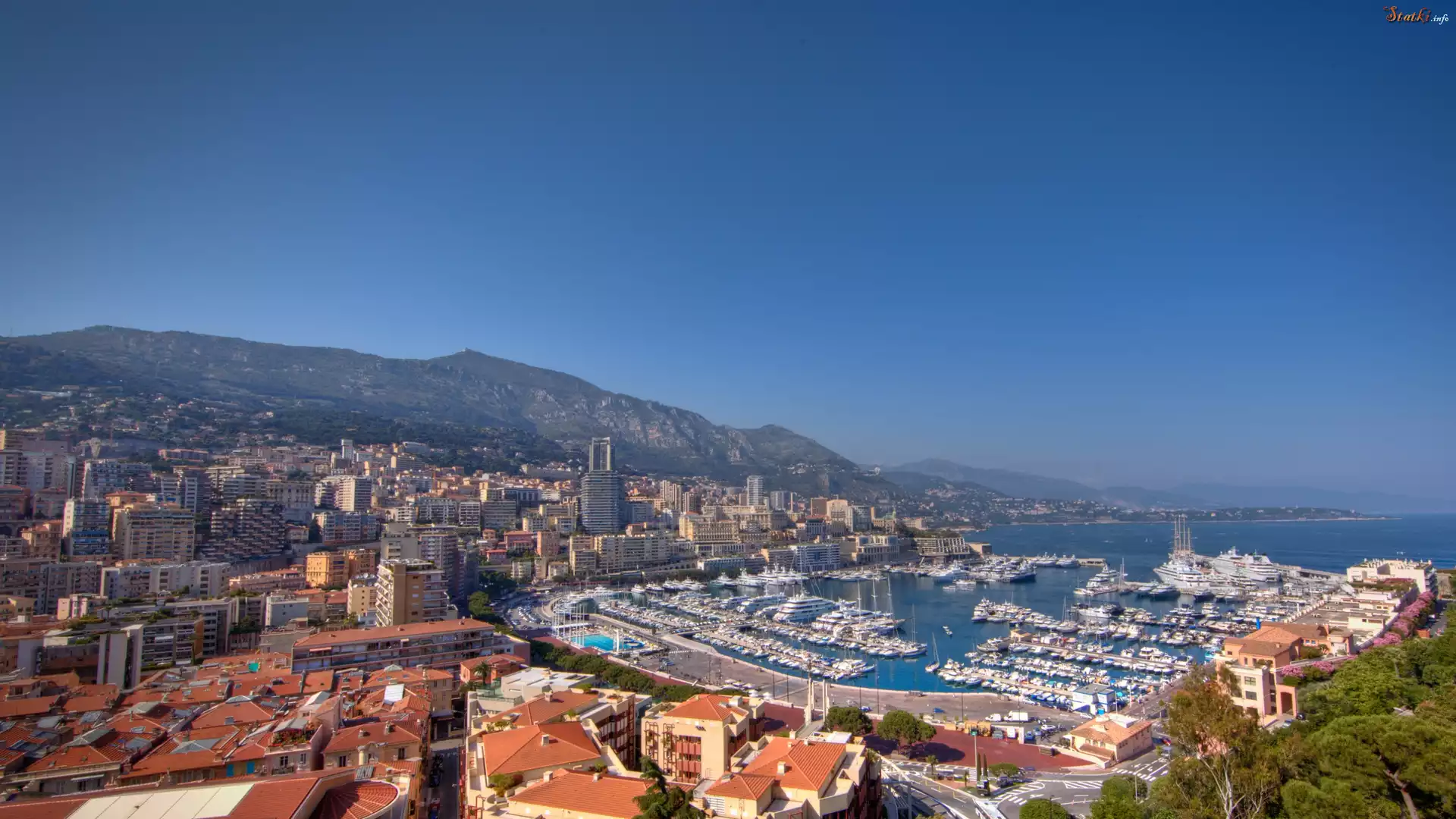 Panorama, Monako, Wybrzeże, Marina
