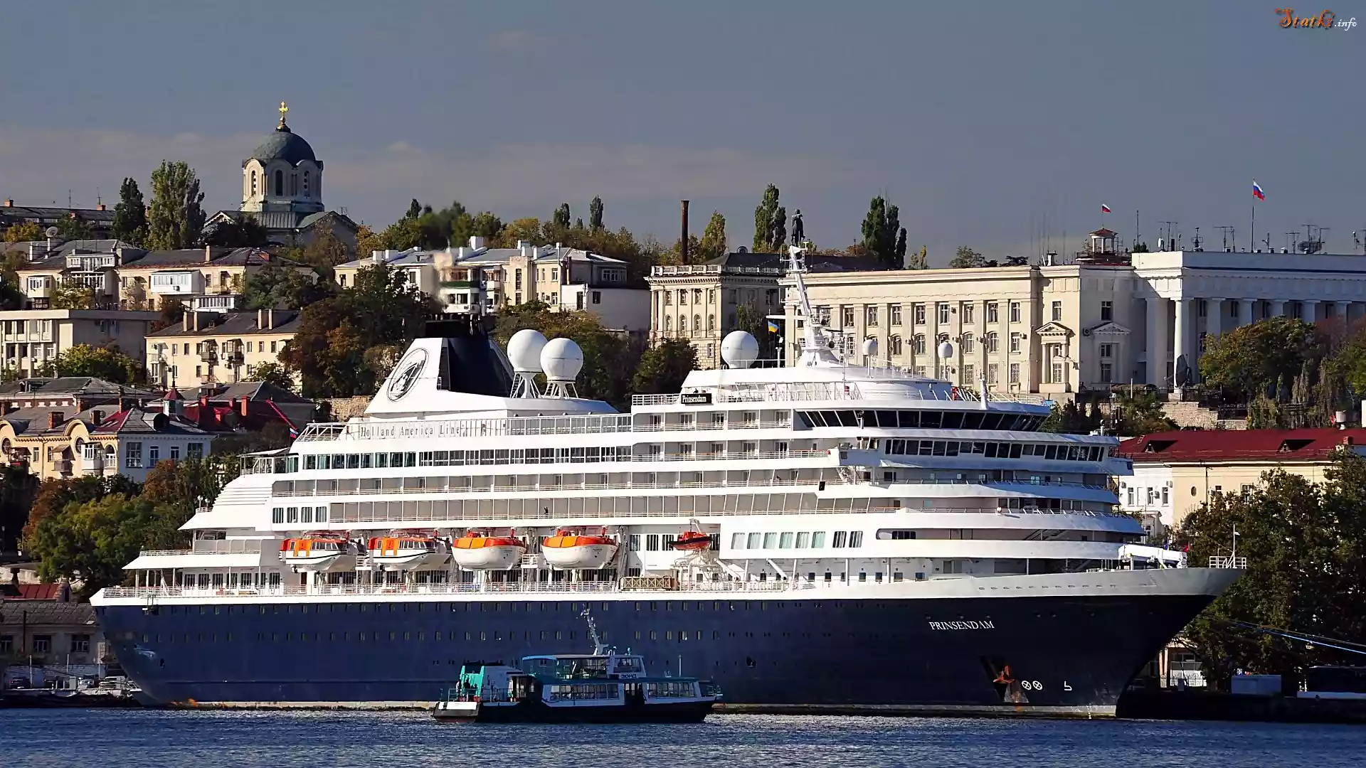 Krym, Sewastopol, Fragment, Miasta, Morze, Statek, Prinsendam