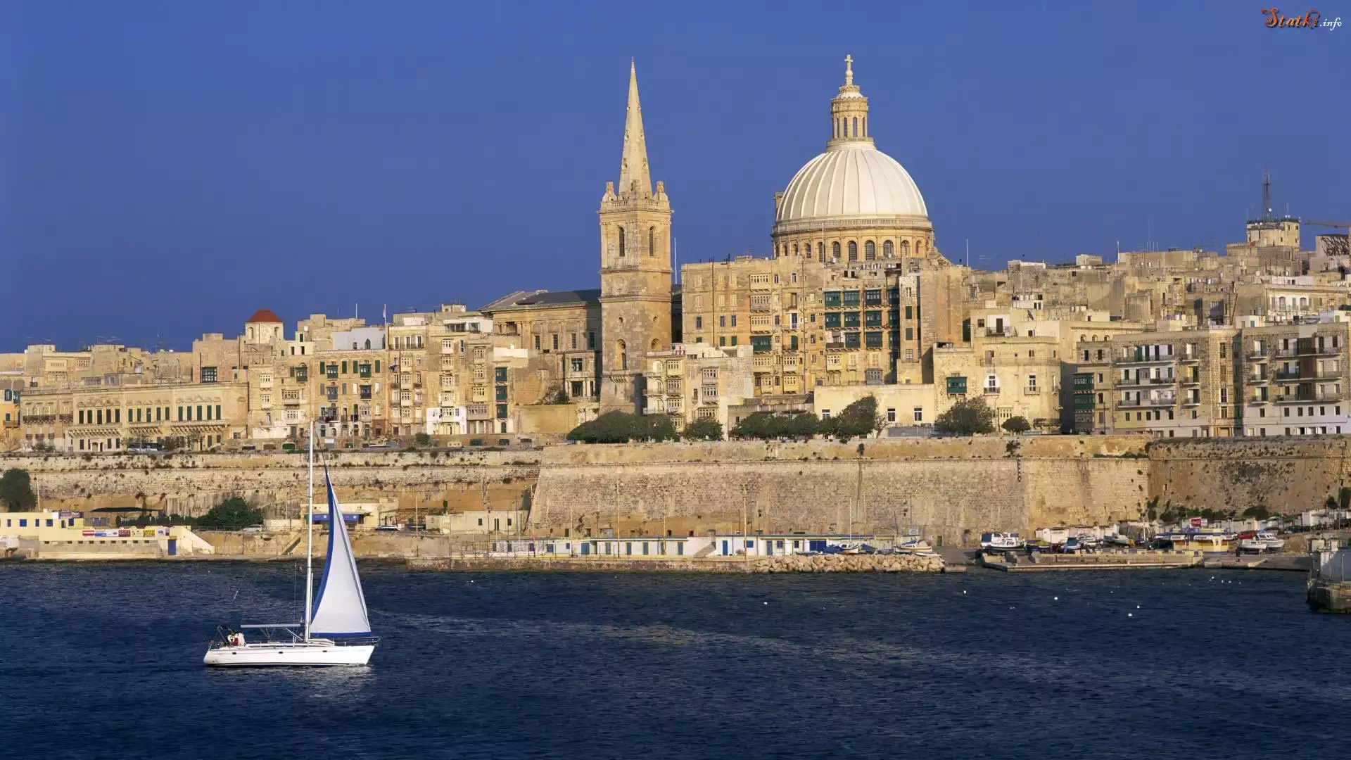Wybrzeże, Zabudowa, Żaglówka, Malta